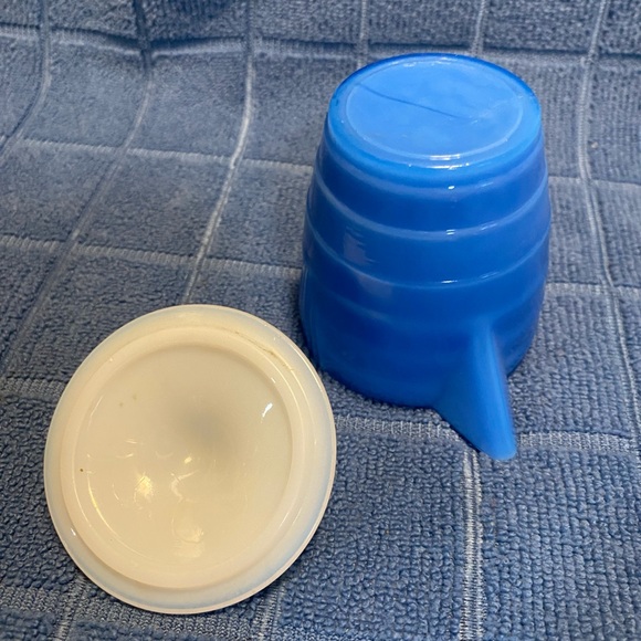 Arko Agate slag glass covered pitcher, small plates & teacups. Vintage. Art Deco - Picture 5 of 5